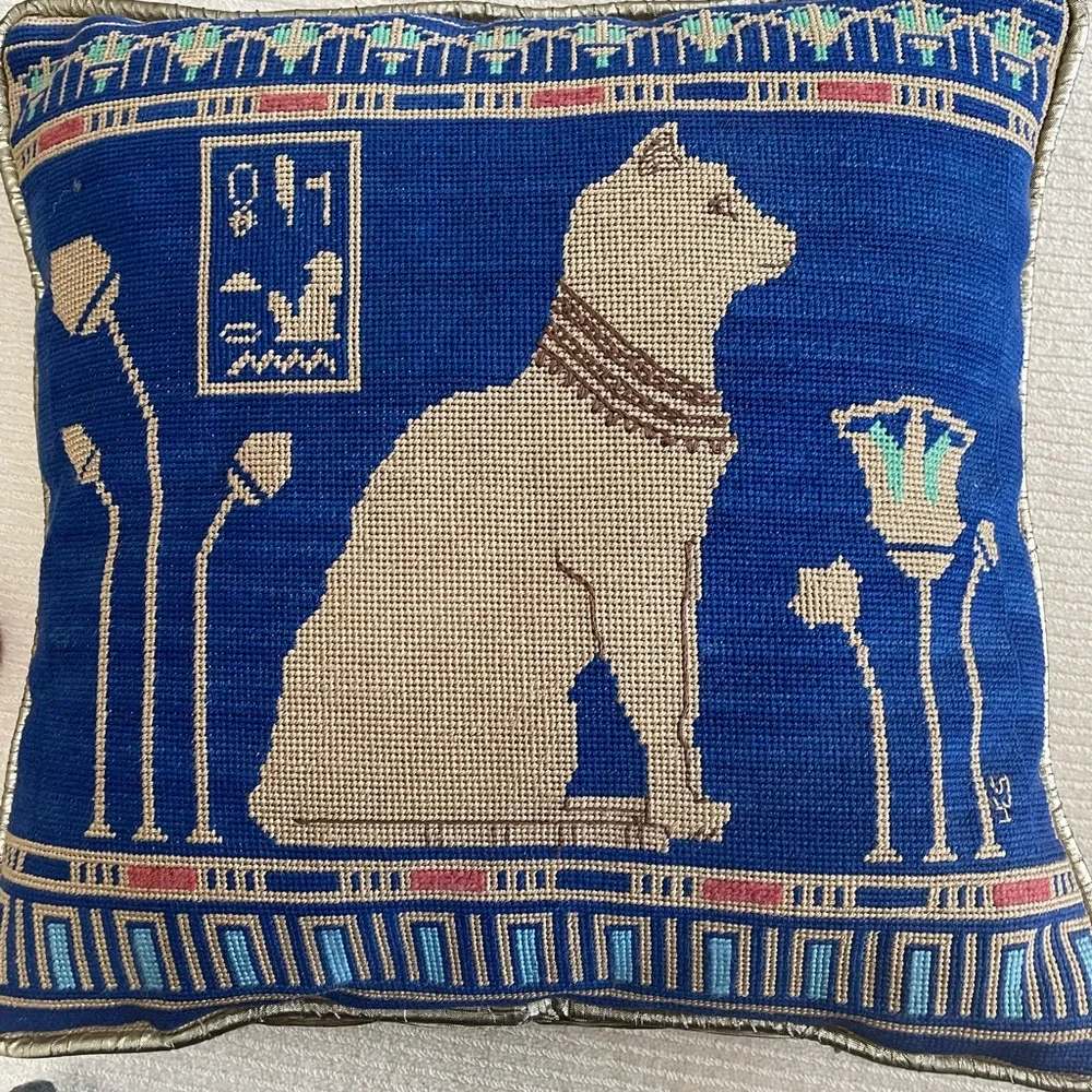 Accent Pillows Egyptian Design, 15 x 15 Reversible set of 2